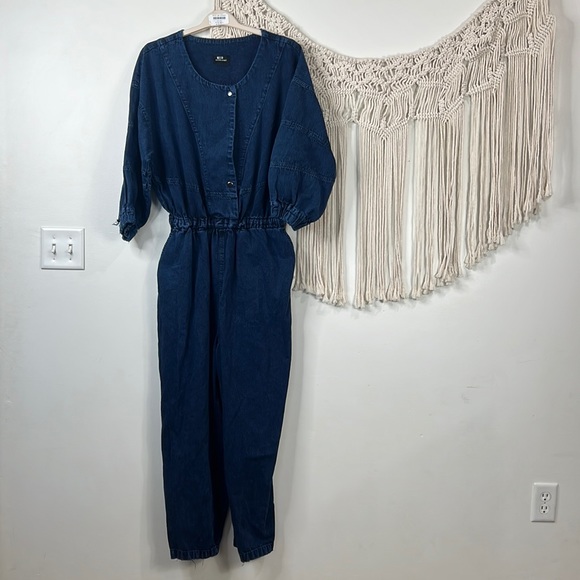 Womens Rachel Comey Denim Holt Jumpsuit Size 14 Blue long sleeve utility 1 pc - Picture 4 of 8